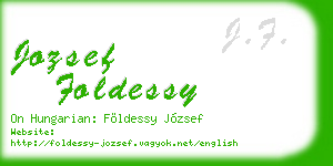 jozsef foldessy business card