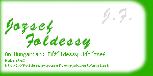 jozsef foldessy business card